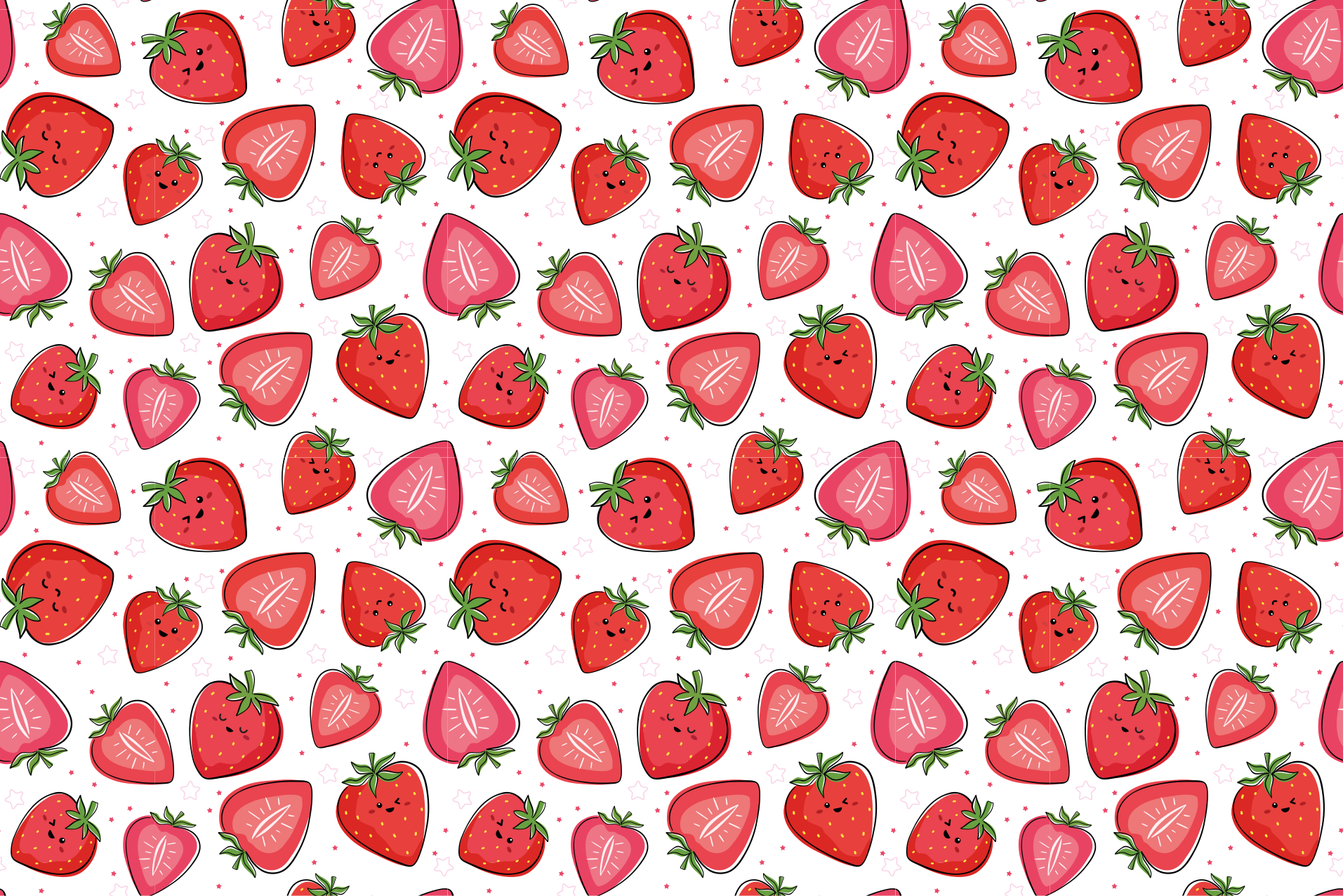Delightful Strawberry Motif floral vinyl rug - TenStickers
