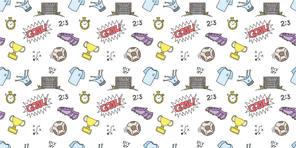 Sporting Symbols Theme game vinyl rug - TenStickers