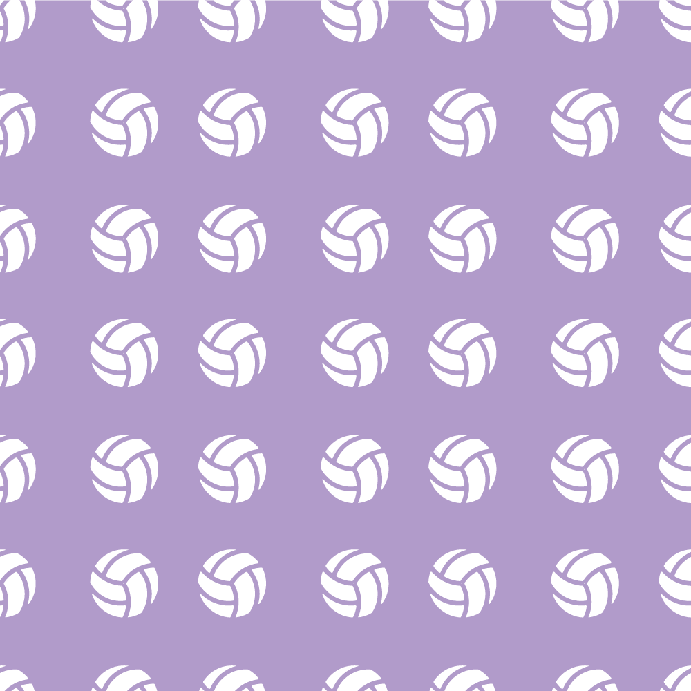Purple Volleyball Pattern game vinyl rug - TenStickers