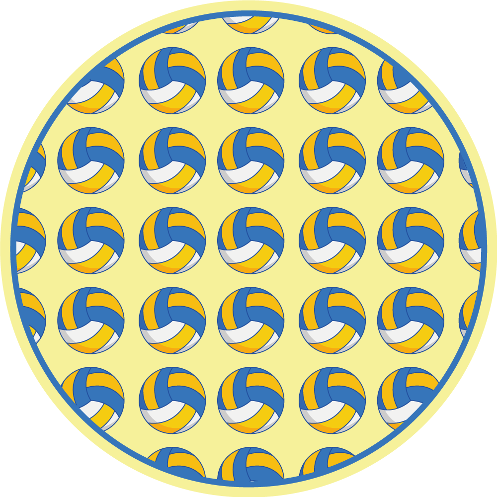 Volleyball Motif game vinyl rug - TenStickers