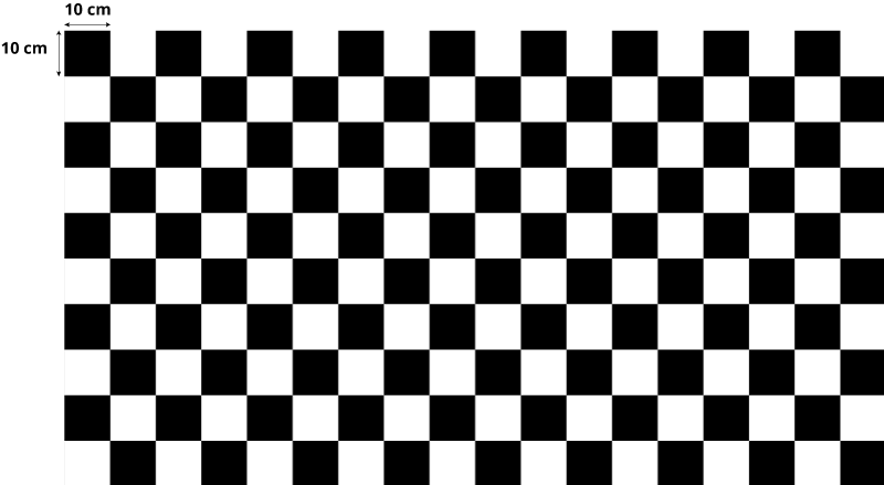 Black and white plaid geometric vinyl rug - TenStickers