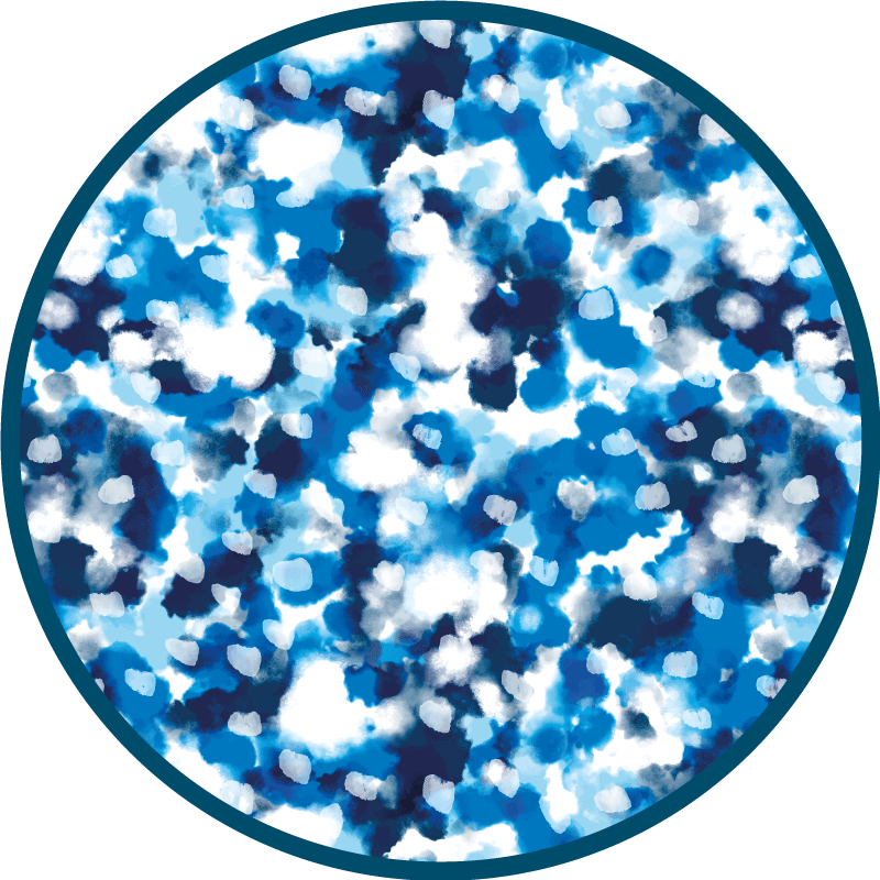 Blue spot design bathroom vinyl rug - TenStickers