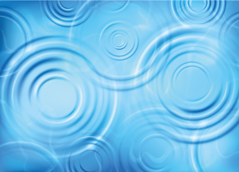 Realistic water effect blue  entrance hall tiles - TenStickers