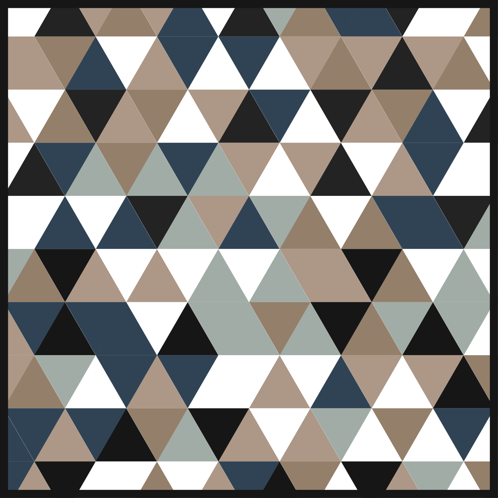Triangular Tones geometric vinyl rug - TenStickers