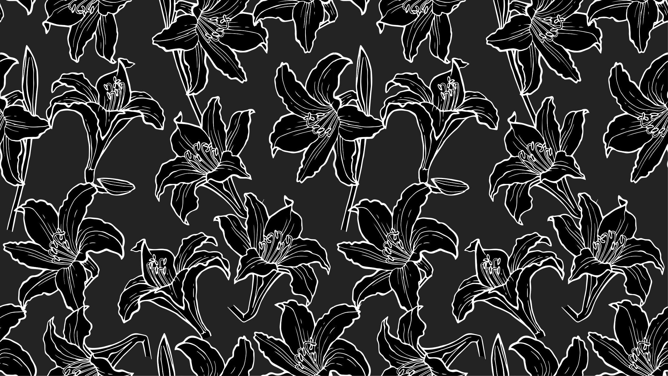 Dark Flower Composition floral vinyl rug - TenStickers