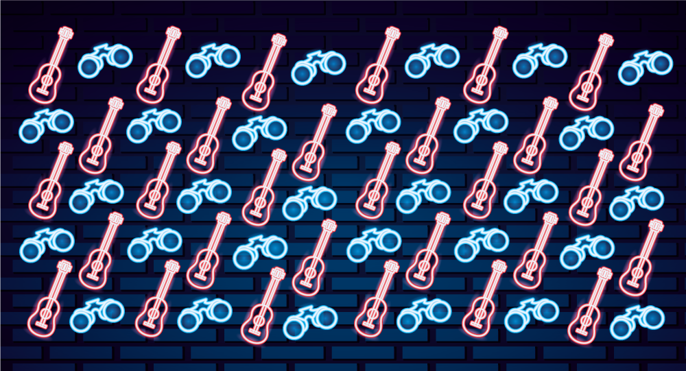 Music Inspired Patterns teen vinyl rug - TenStickers