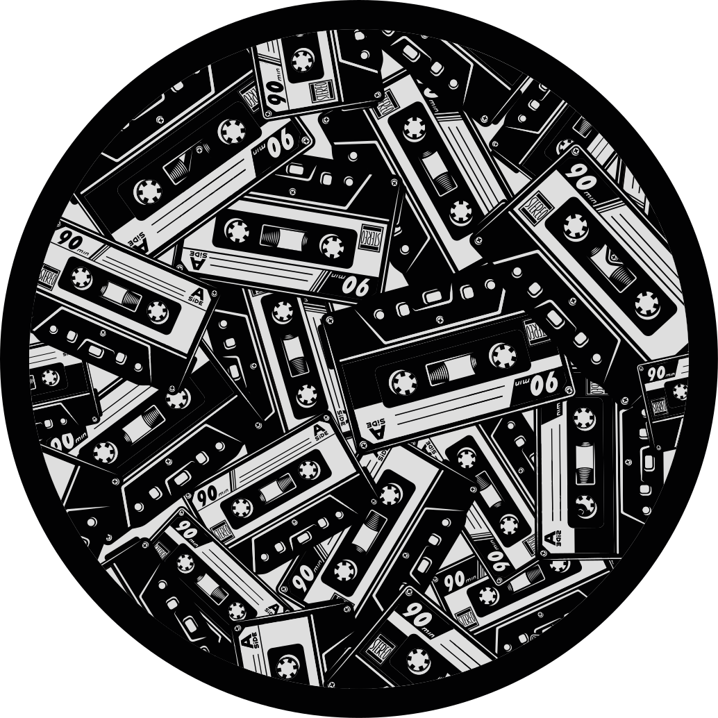 Kids vinyl rug in cassette tape design - TenStickers