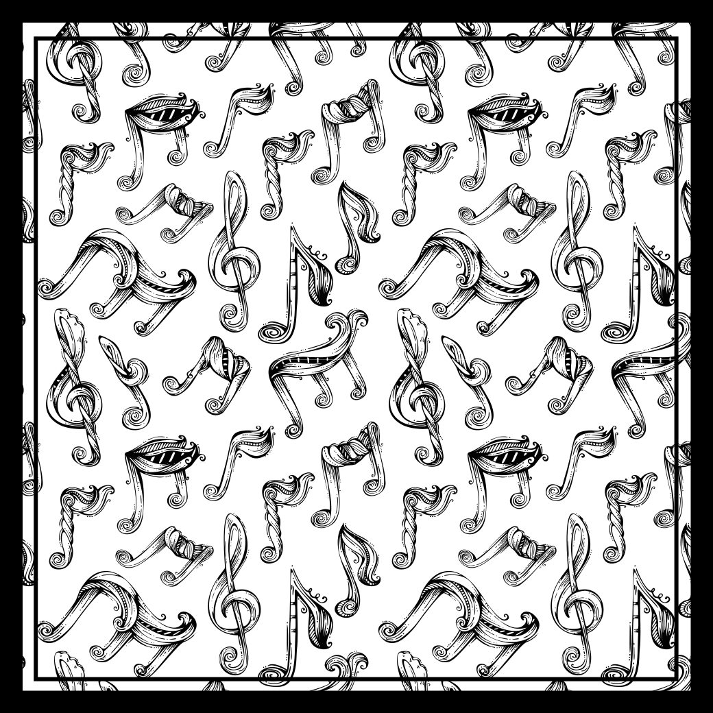 Musical Notes Concept teen vinyl rug - TenStickers