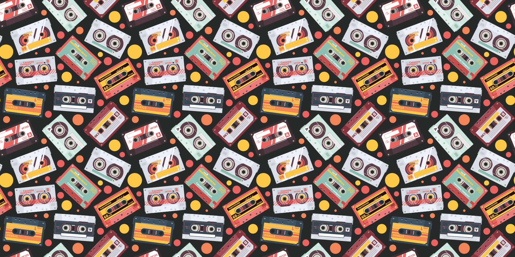 Kids vinyl rug vintage audio cassettes design - TenStickers