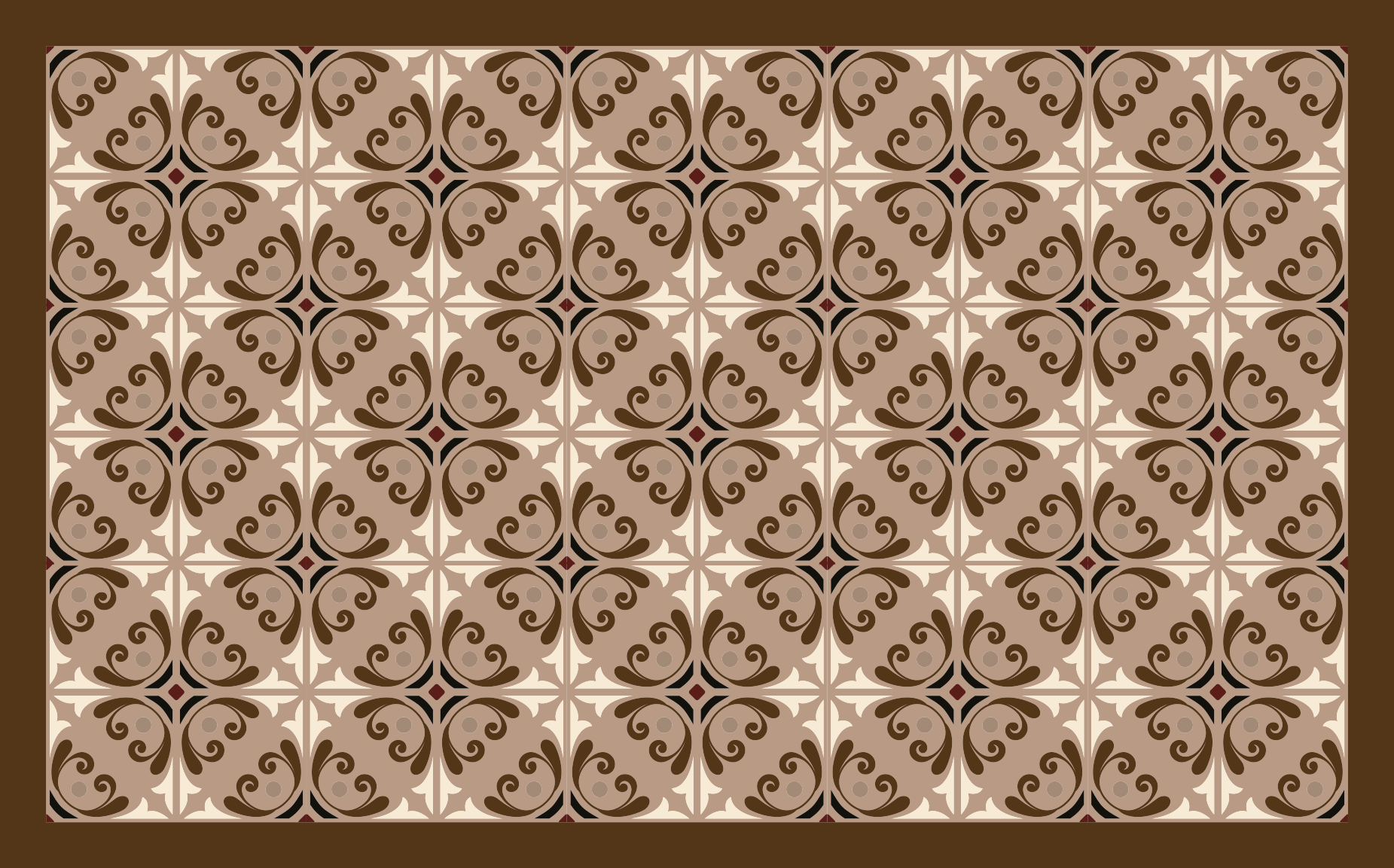 Tile vinyl rug elegant tile design - TenStickers