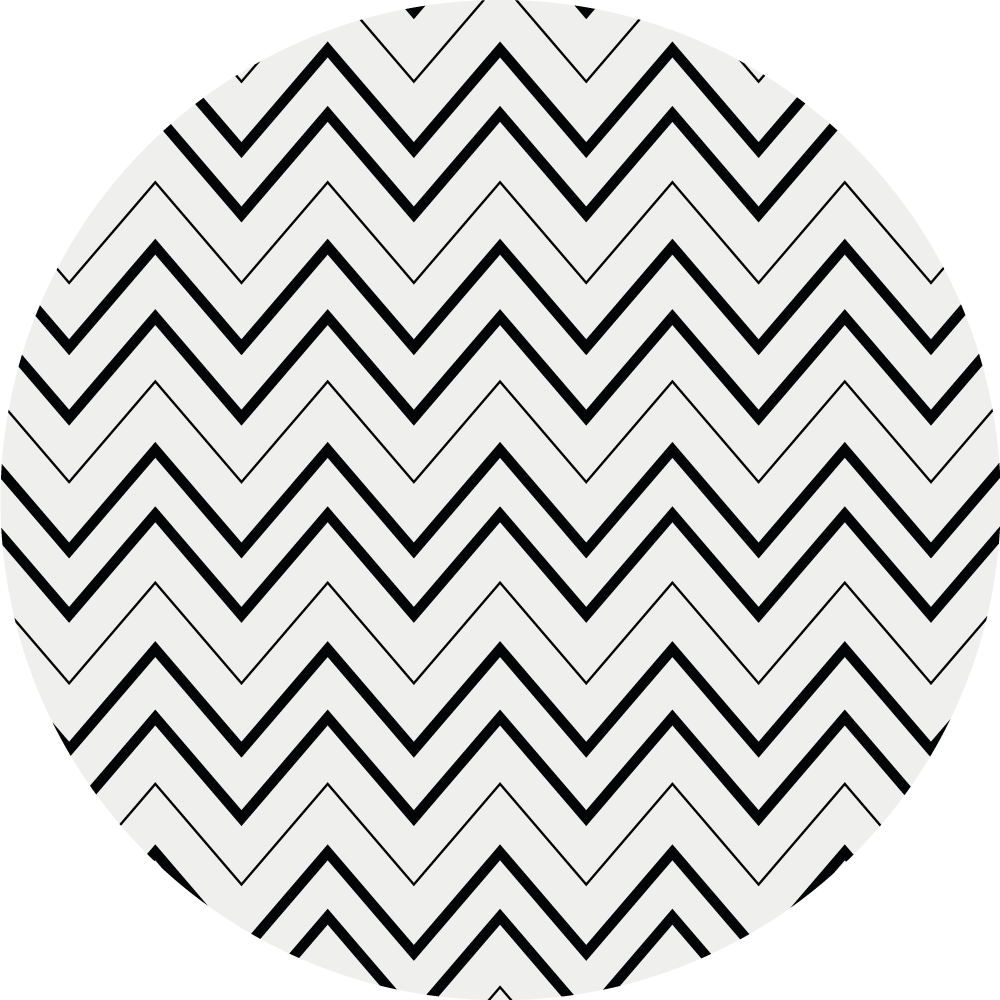 Minimalistic black white zig zag pattern rug - TenStickers