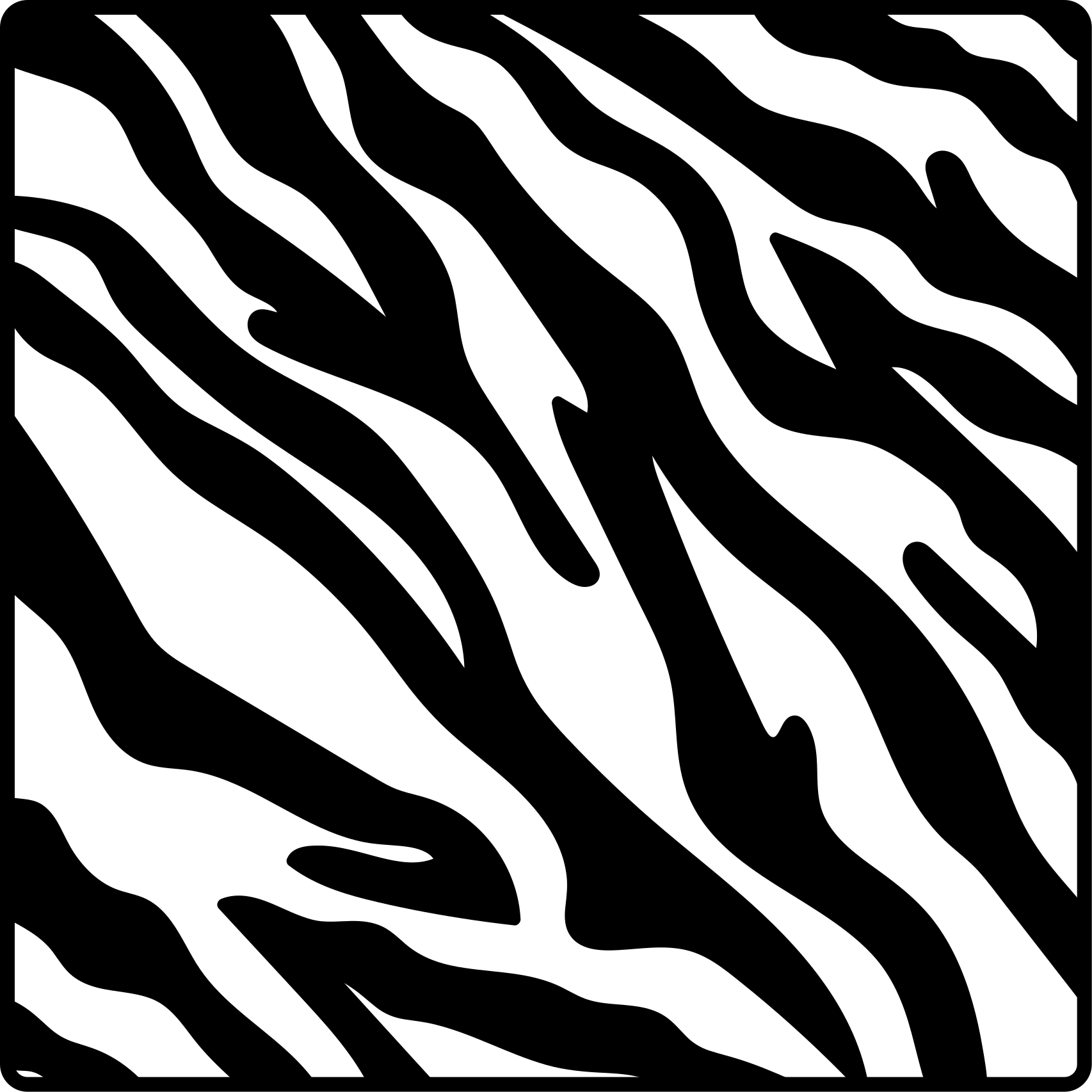 Animal print vinyl rug zebra pattern design - TenStickers