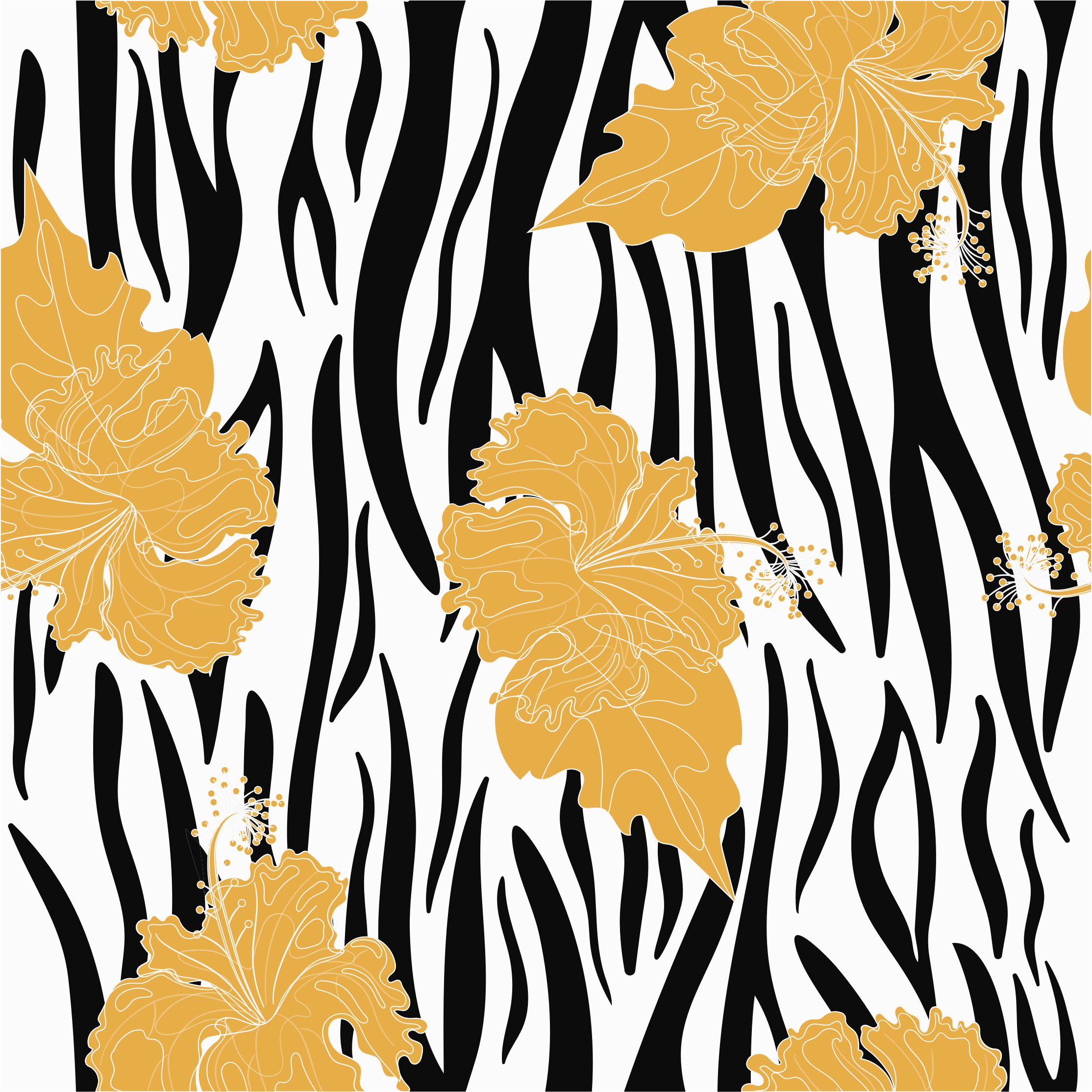Animal print vinyl rug zebra jungle design - TenStickers