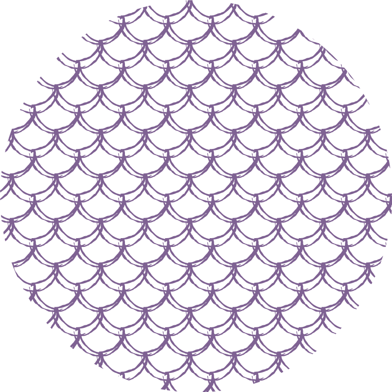 Purple scalloped pattern bathroom vinyl rug - TenStickers