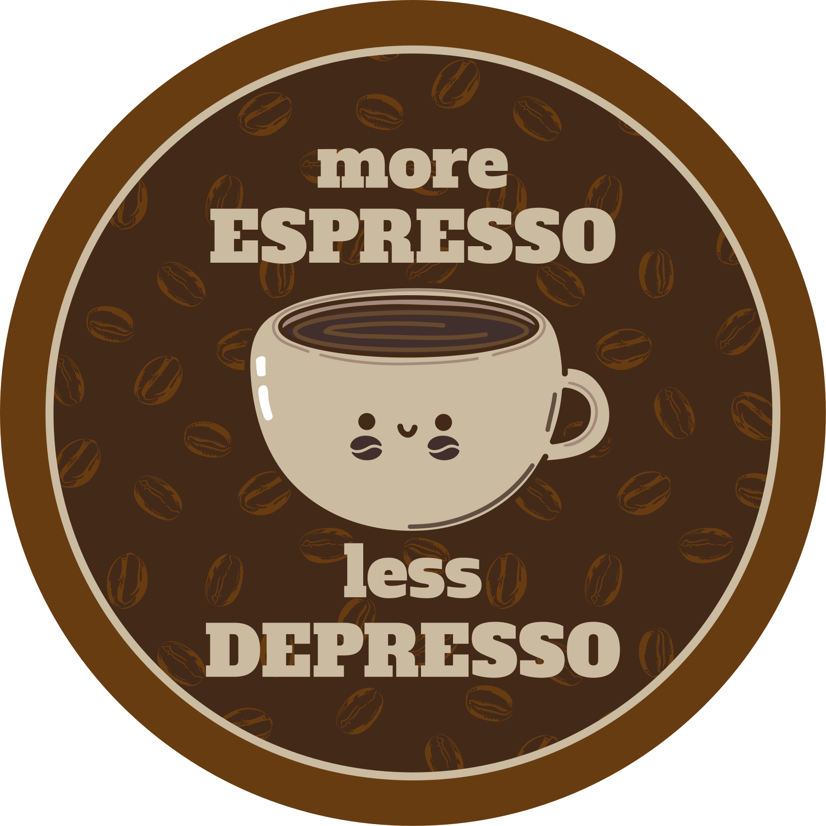MORE ESPRESSO LESS custom rug - TenStickers