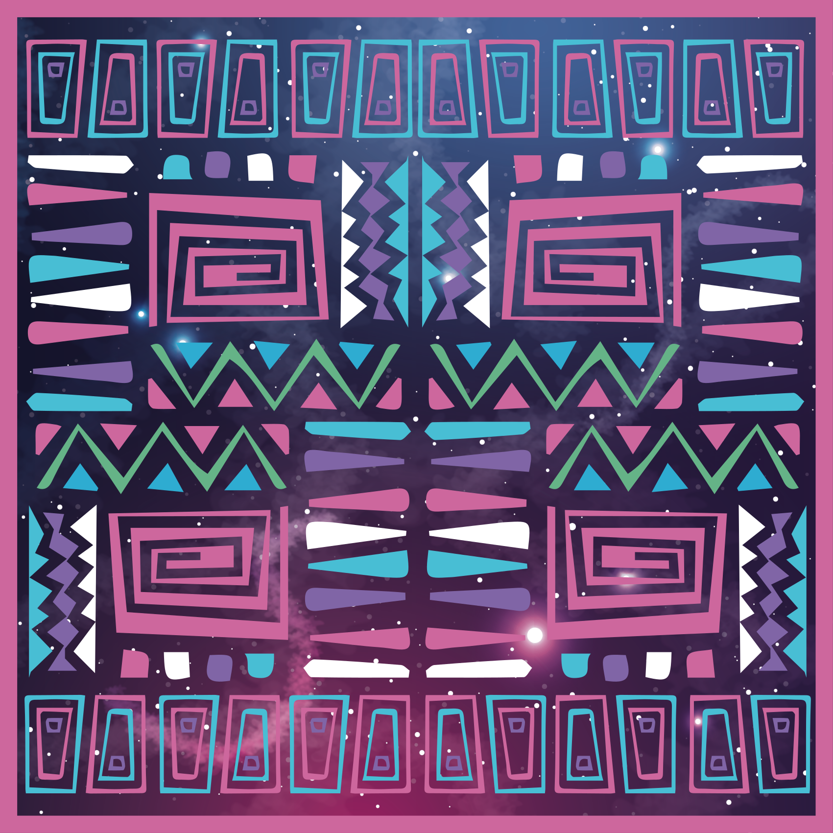 Dynamic Geometric Patterns ethnic vinyl rug - TenStickers