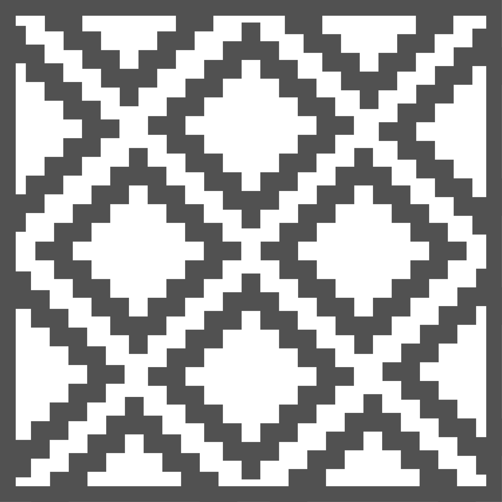 Black Diamond Pattern geometric vinyl rug - TenStickers
