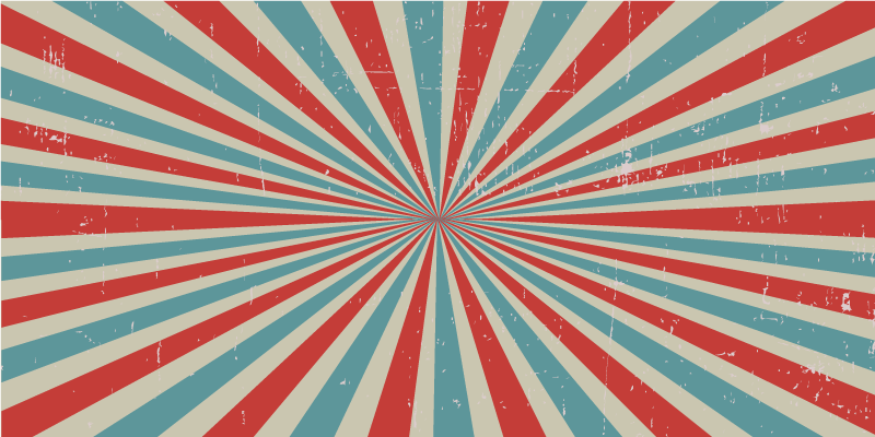 Blue and red retro pre-wash pattern rug - TenStickers