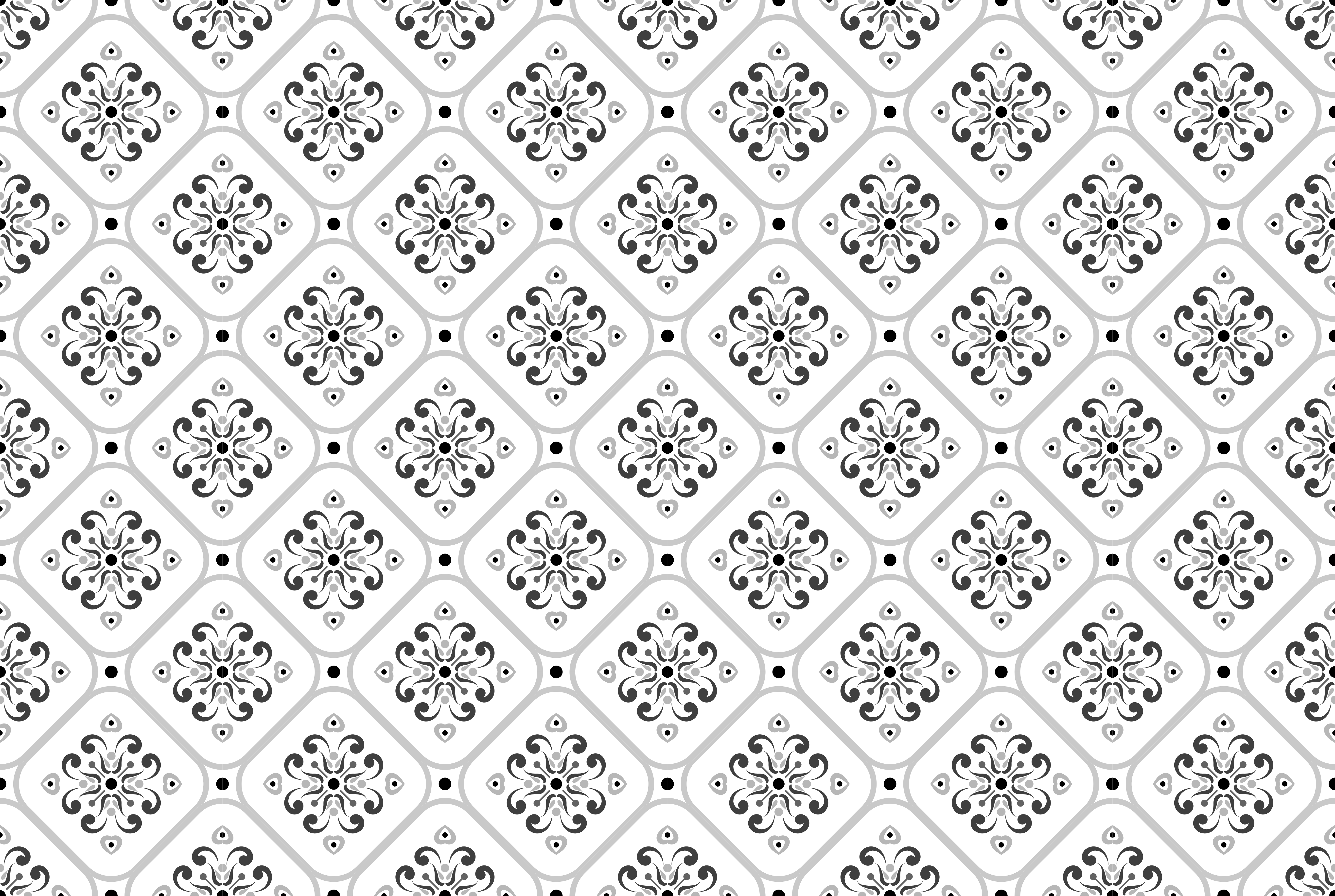 Classic gray mosaic pattern tile carpet - TenStickers