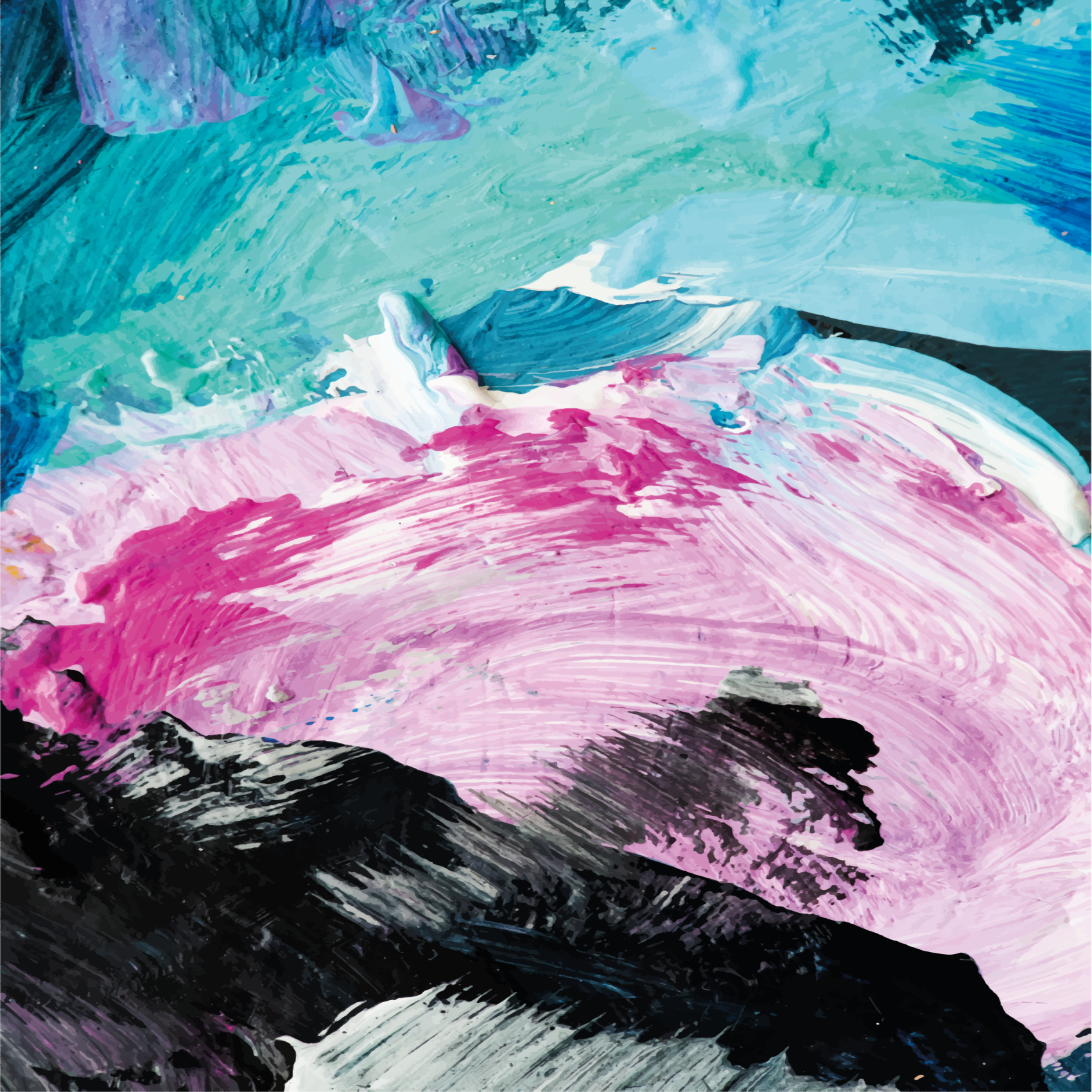 Abstract colour explosion textured vinyl rug - TenStickers