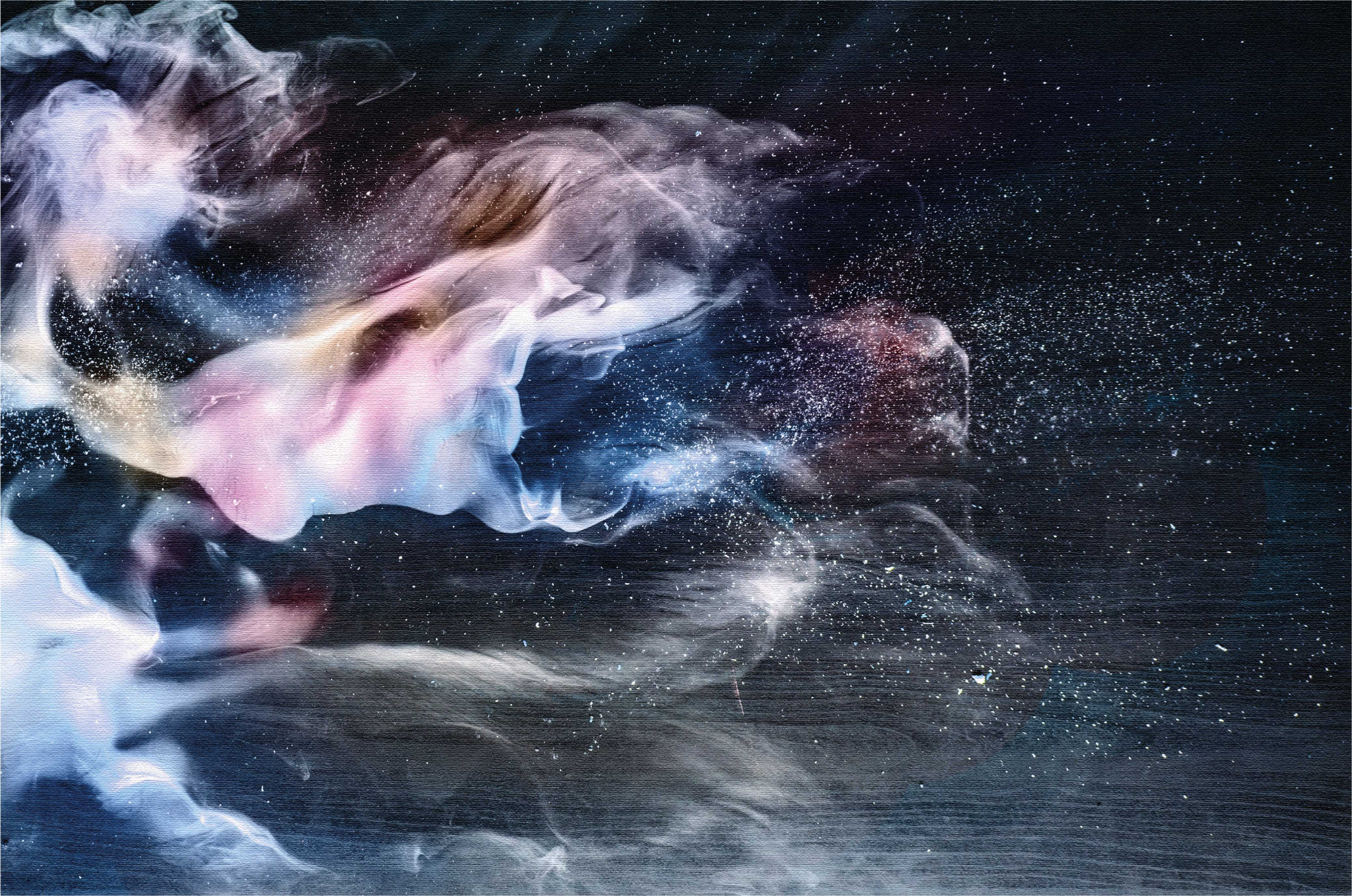 Cosmic smoke swirls teen vinyl rug - TenStickers