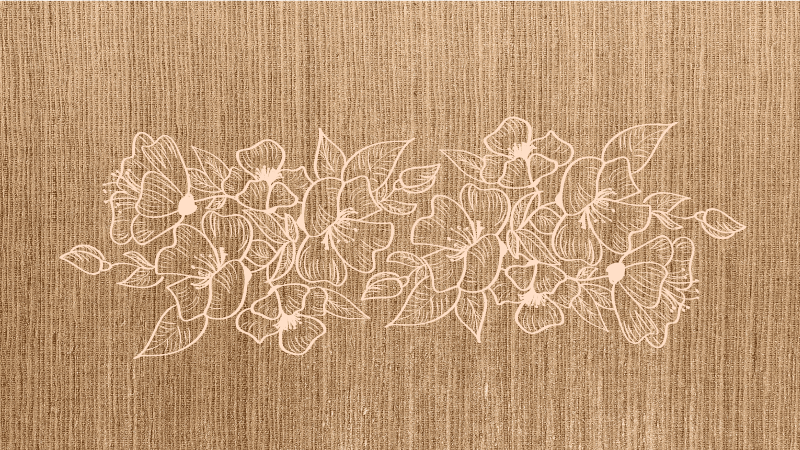 Brown texture flower carpet - TenStickers