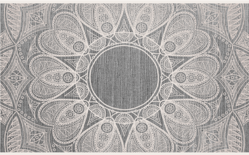 Gray ethnical handcrafted design texture carpet - TenStickers