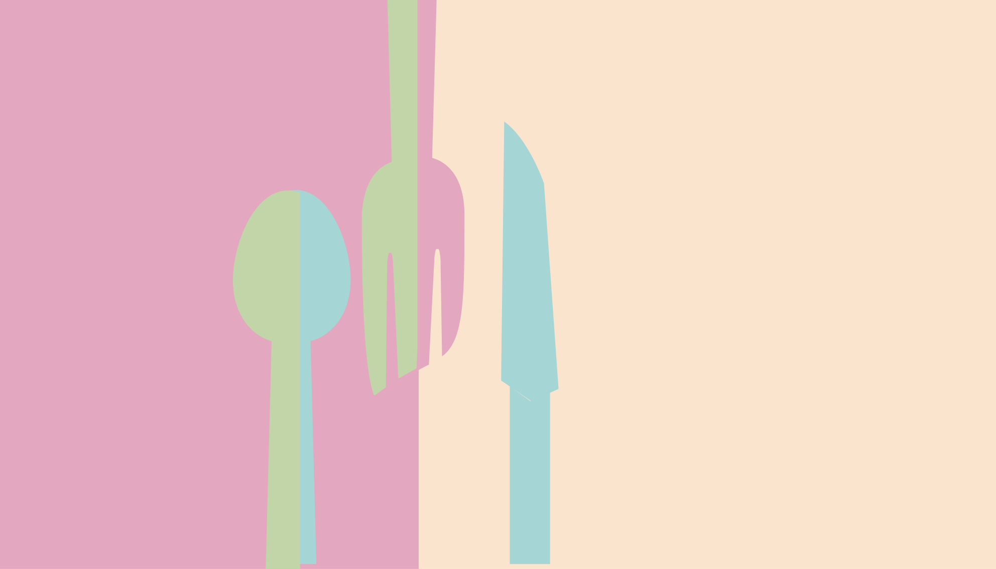 Stylish Utensil Silhouettes kitchen vinyl rug - TenStickers