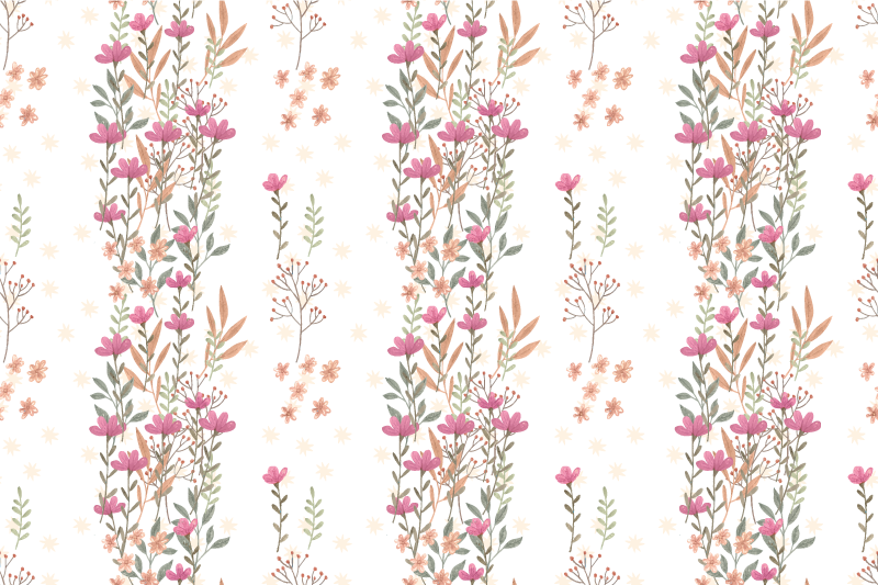 Floral vinyl rug with flower design - TenStickers