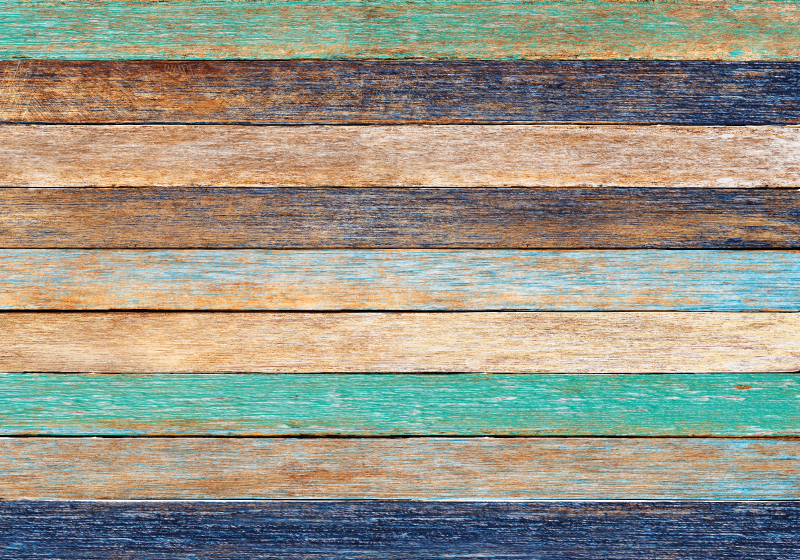Wood effect vinyl rug multi-tone wooden planks - TenStickers