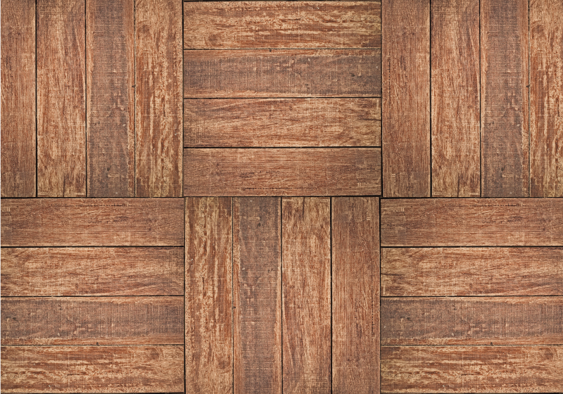 Brown cuadratic  planks pattern texture carpet - TenStickers