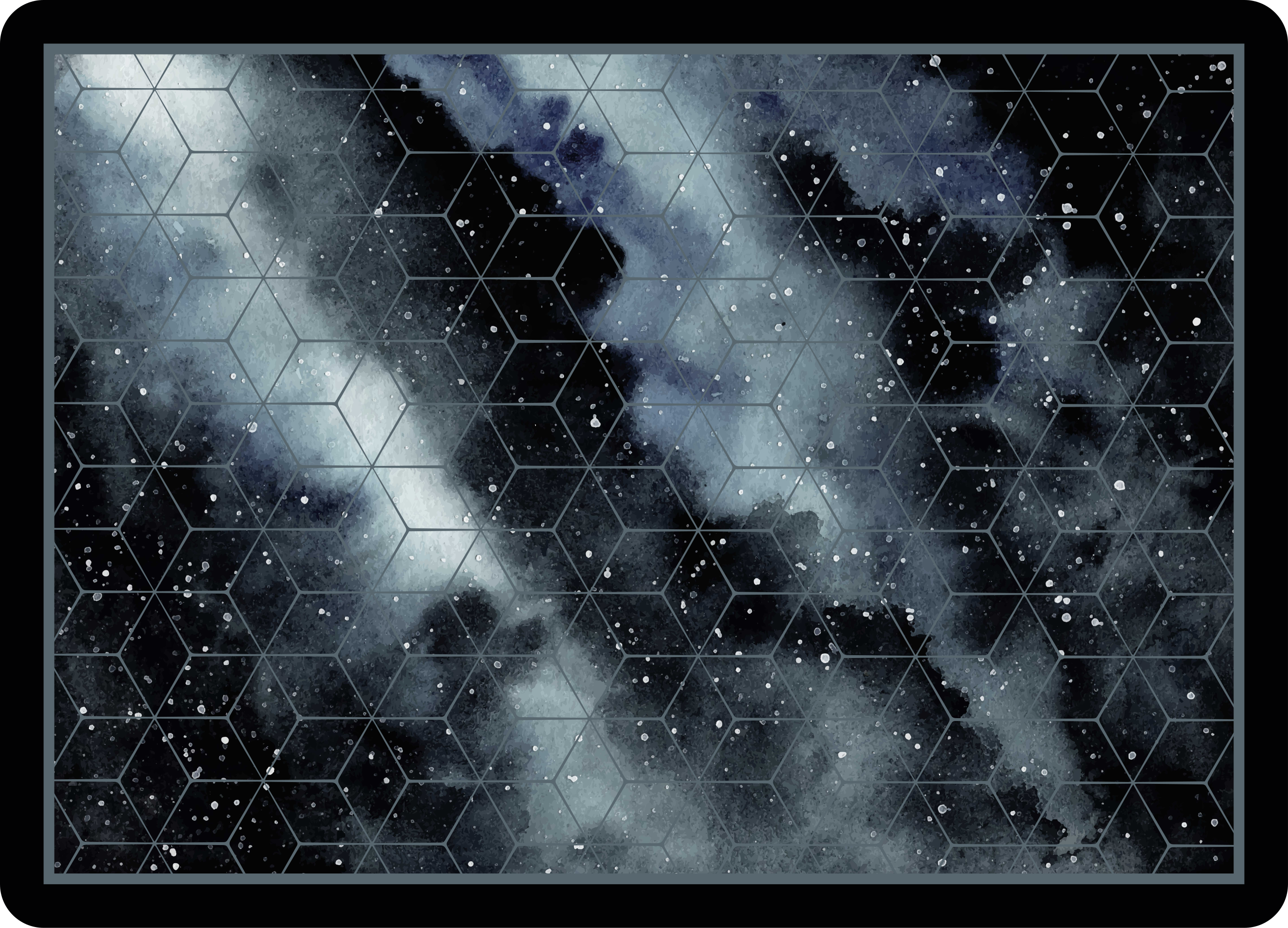 Hexagonal galaxy pattern teen vinyl rug - TenStickers