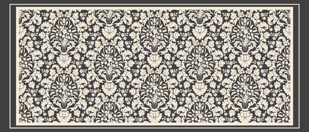 Elegant Botanical Feature vintage vinyl rug - TenStickers