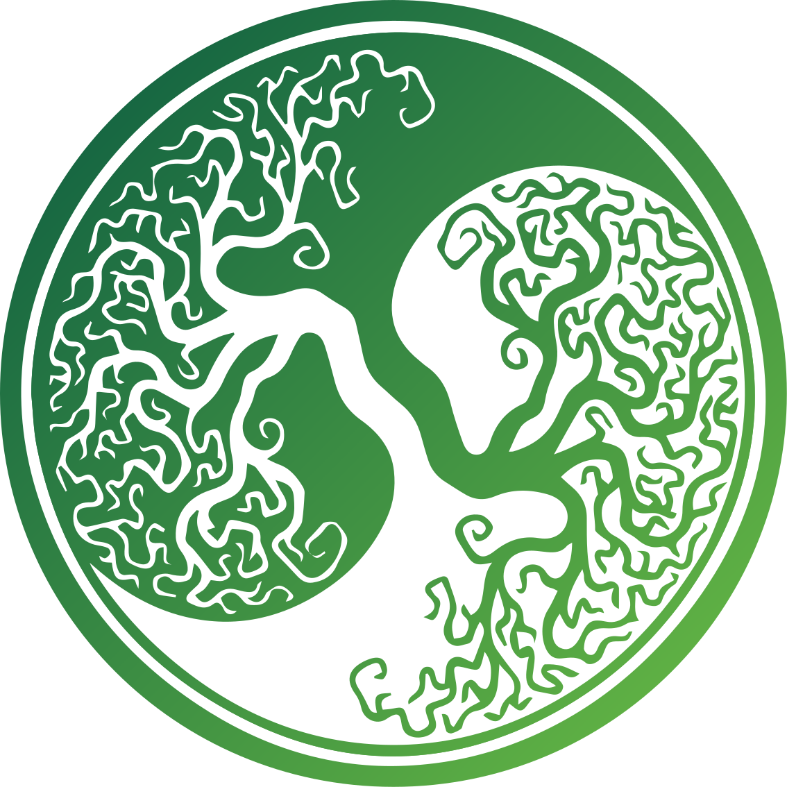 Original Yin Yang Tree of life  circular rug - TenStickers