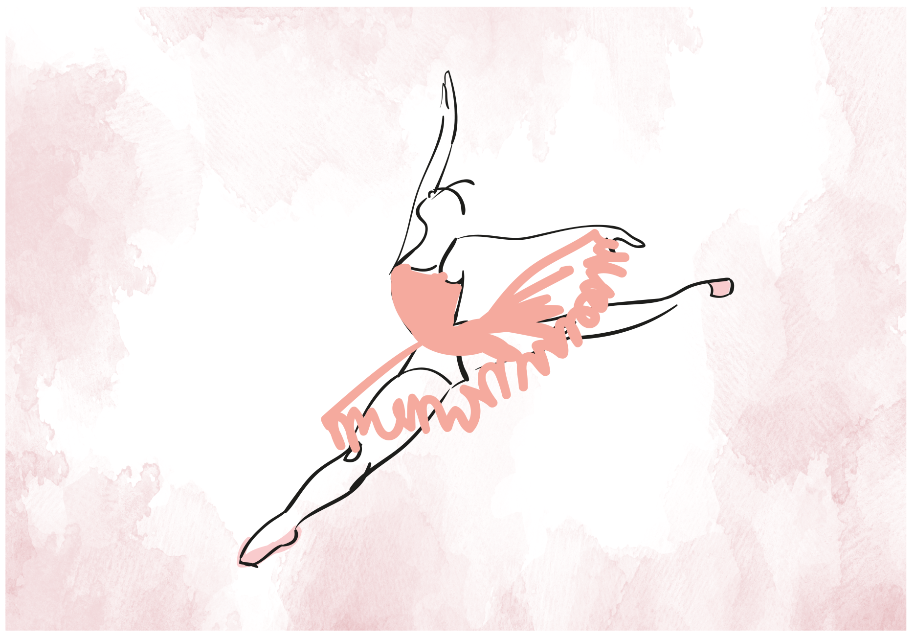 Aquarella dancer outline teen vinyl rug - TenStickers
