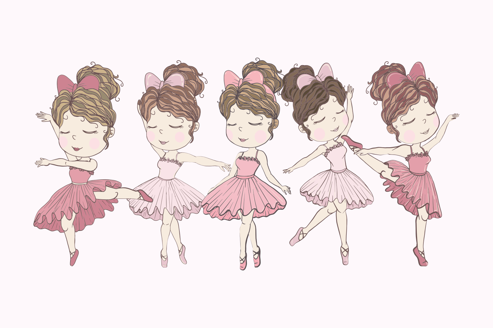 Ballet Dancers Showcase kids vinyl rug - TenStickers