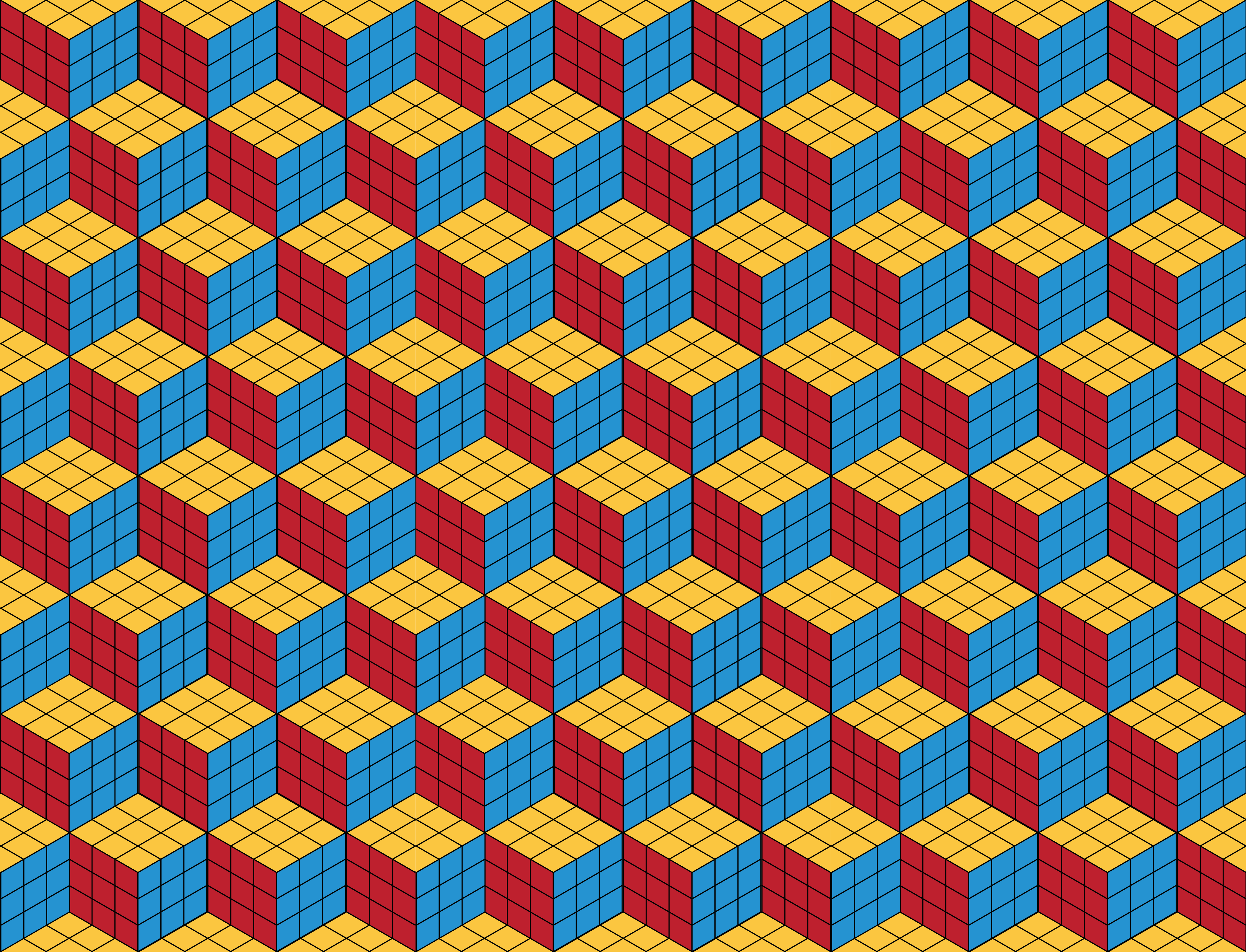 Cubic Puzzle Pattern game vinyl rug - TenStickers