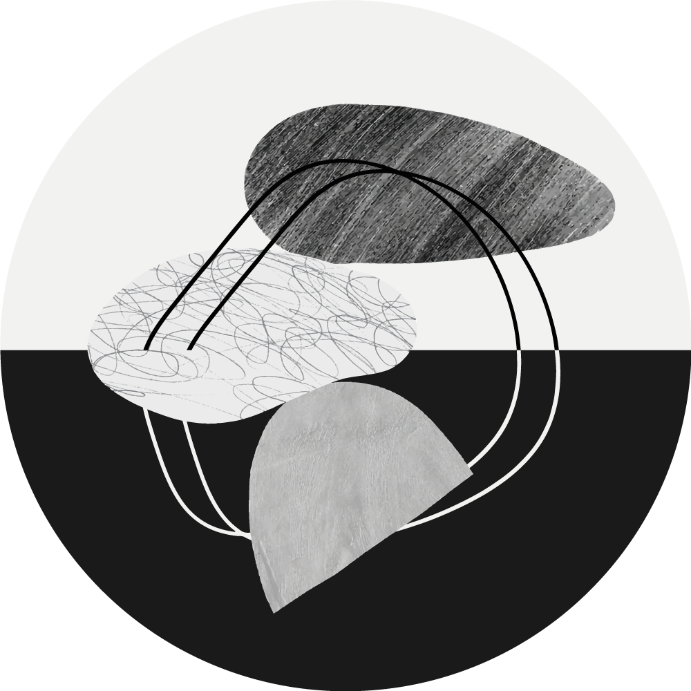 Abstract Shape Artwork minimal vinyl rug - TenStickers