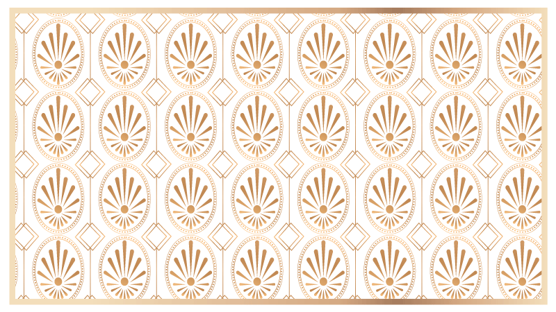 Modern art white and golden deco geometric rugs - TenStickers