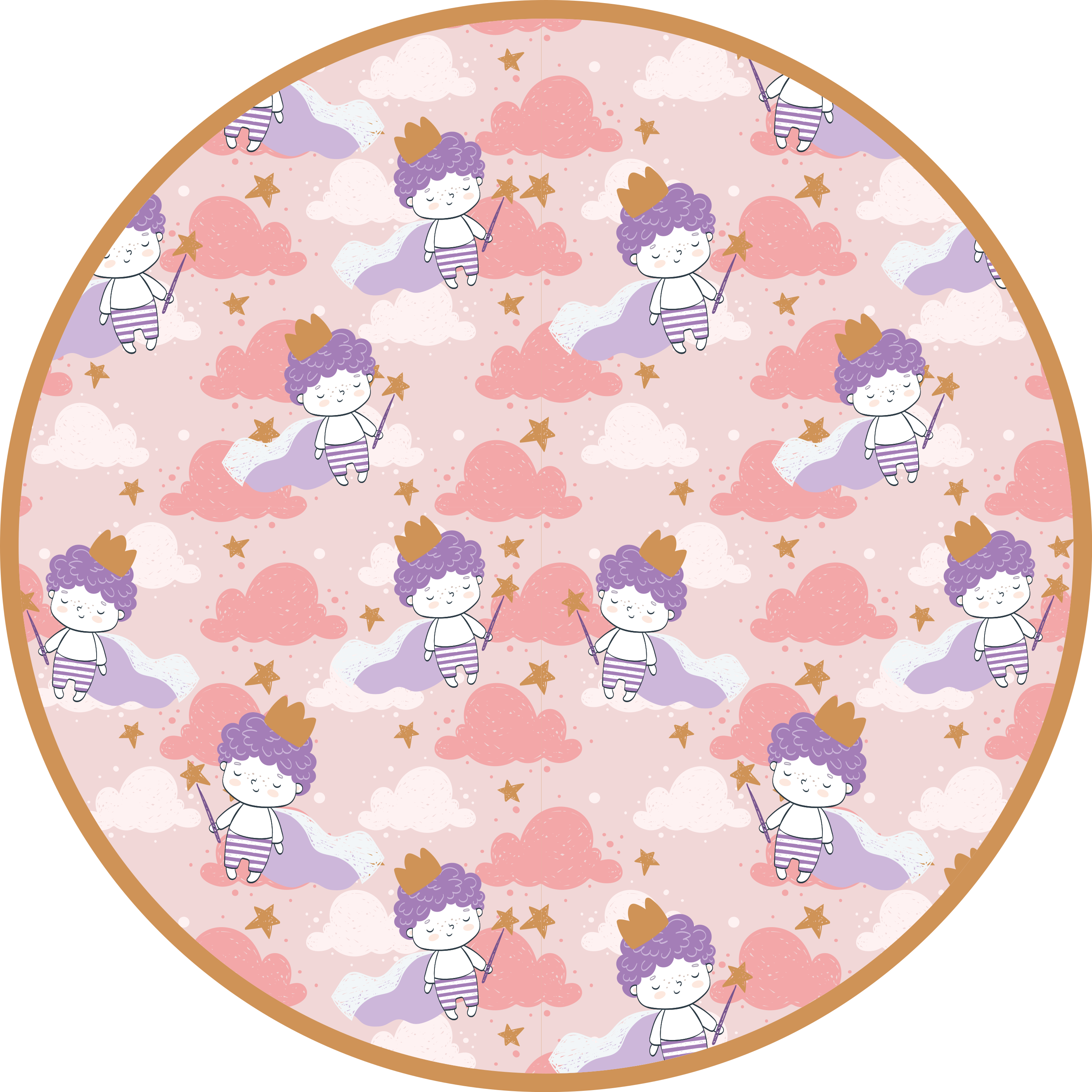 Magic Cloud Kingdom kids vinyl rug - TenStickers