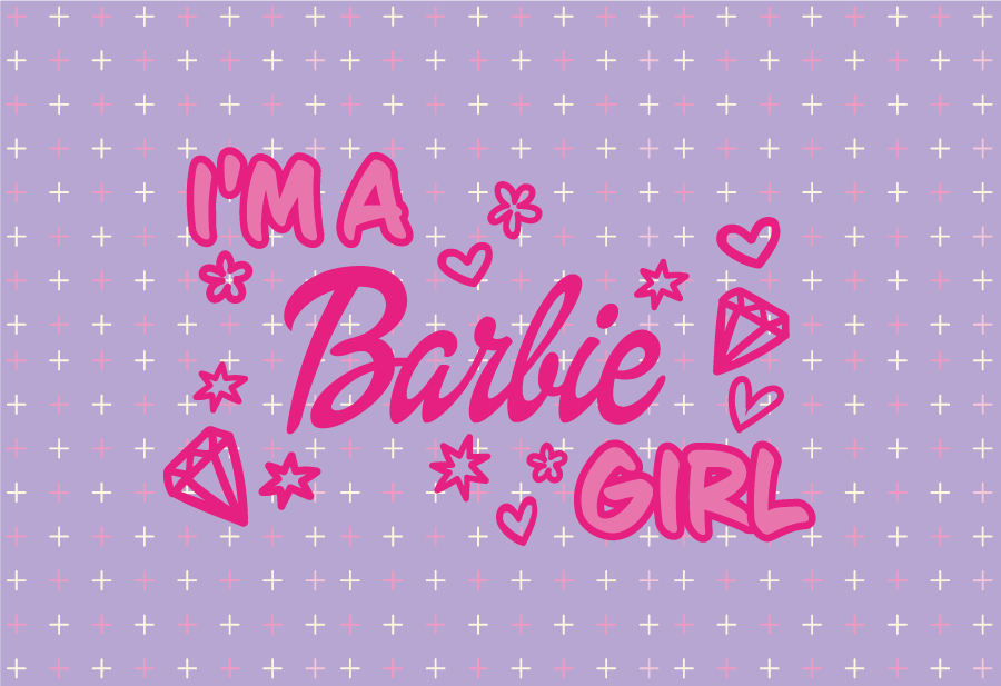 I'M A BARBIE kids vinyl rug - TenStickers