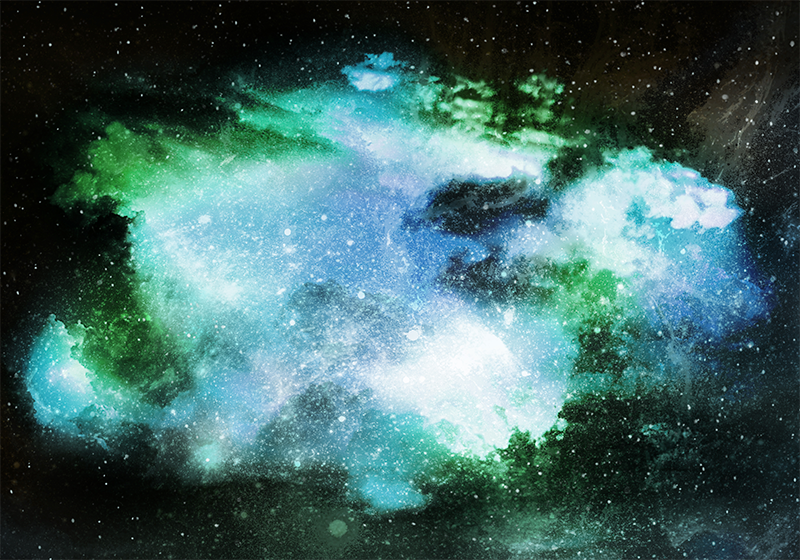 Very amazing cosmic rain nature vinyl rug - TenStickers