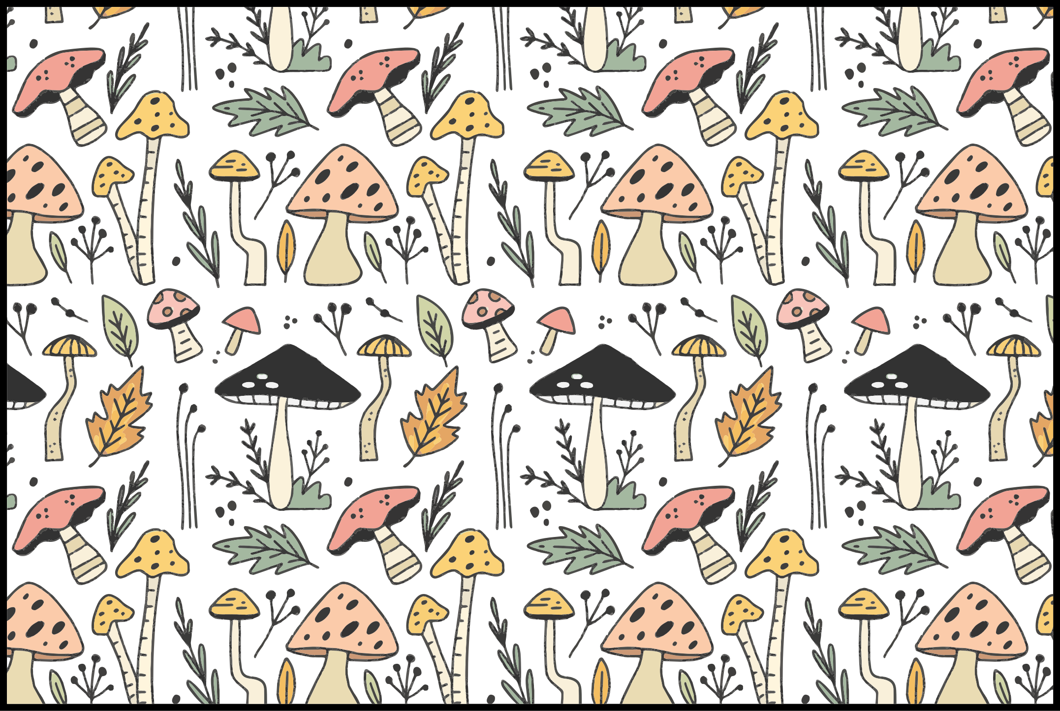 Enchanting mushrooms nature vinyl rug - TenStickers