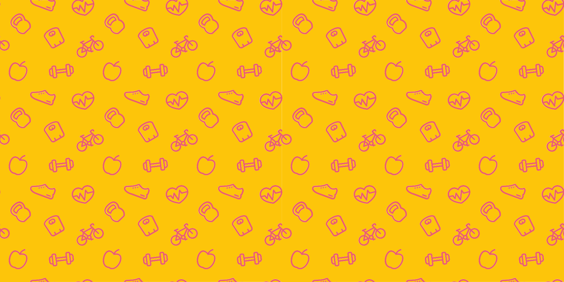 Doodle health and fitness icons living room rug - TenStickers