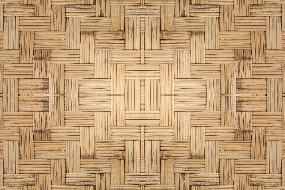 Woven wood effect wood vinyl rug - TenStickers