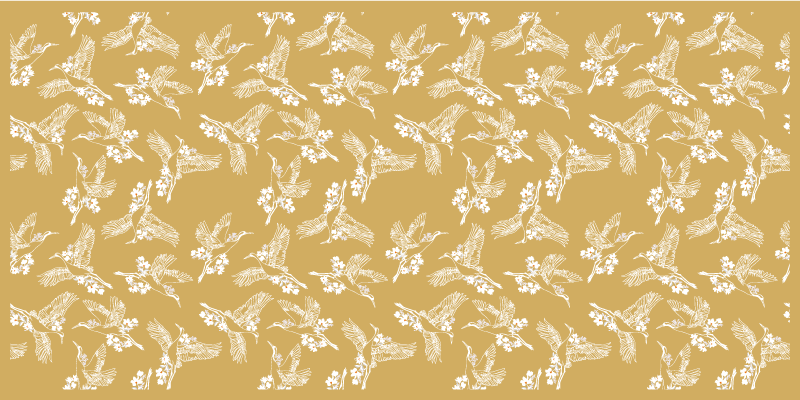 Elegant Hummingbirds Blossom nature vinyl rug - TenStickers