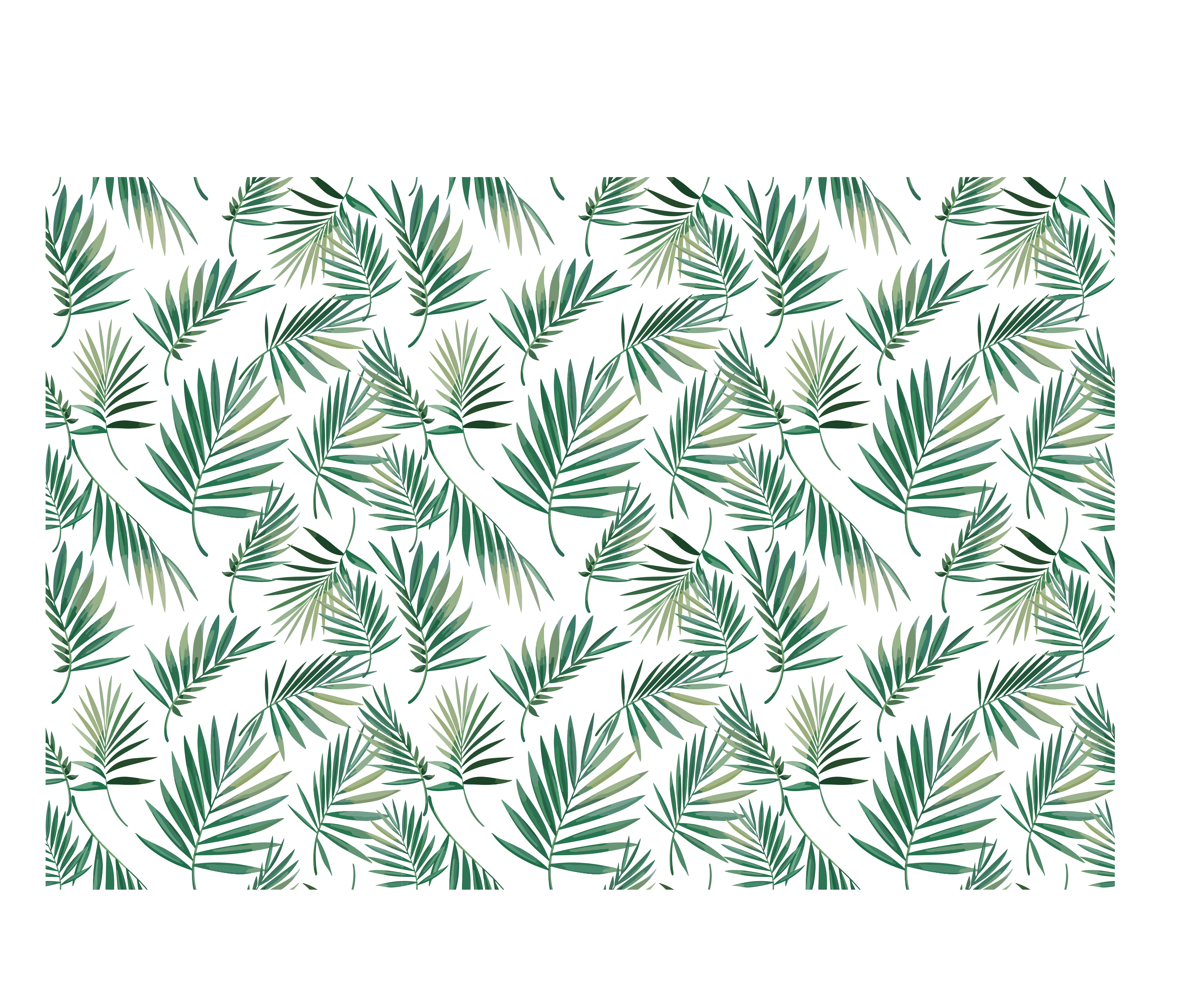 Scandinavian design green leaf nordic vinyl rug - TenStickers