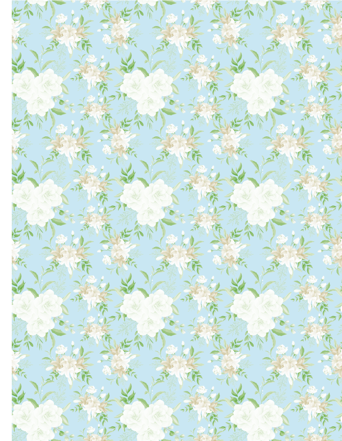 Serene Floral Elegance floral vinyl rug - TenStickers