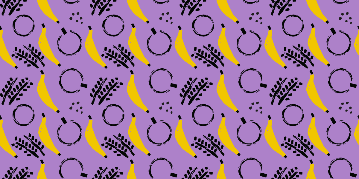 African style purple banana design modern rug - TenStickers