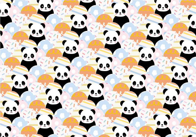 Patchwork animal panda design animal rug - TenStickers